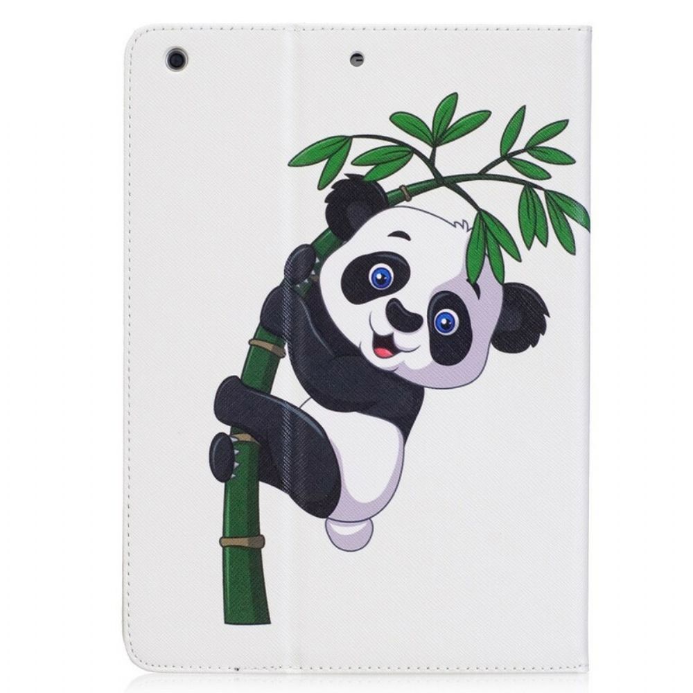 Leren Hoesje voor iPad Air Panda Op Bamboe