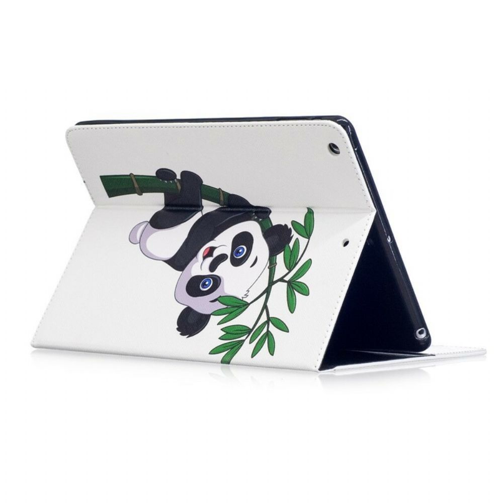 Leren Hoesje voor iPad Air Panda Op Bamboe