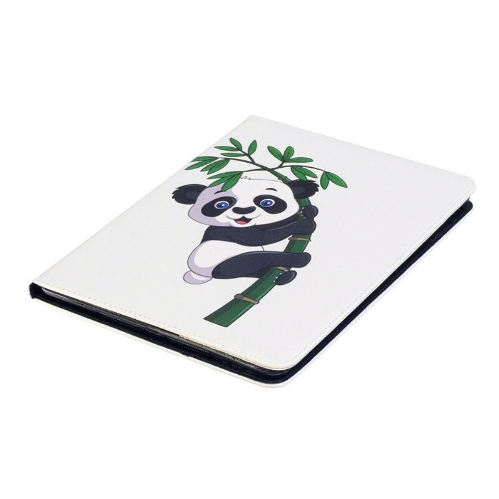 Leren Hoesje voor iPad Air Panda Op Bamboe