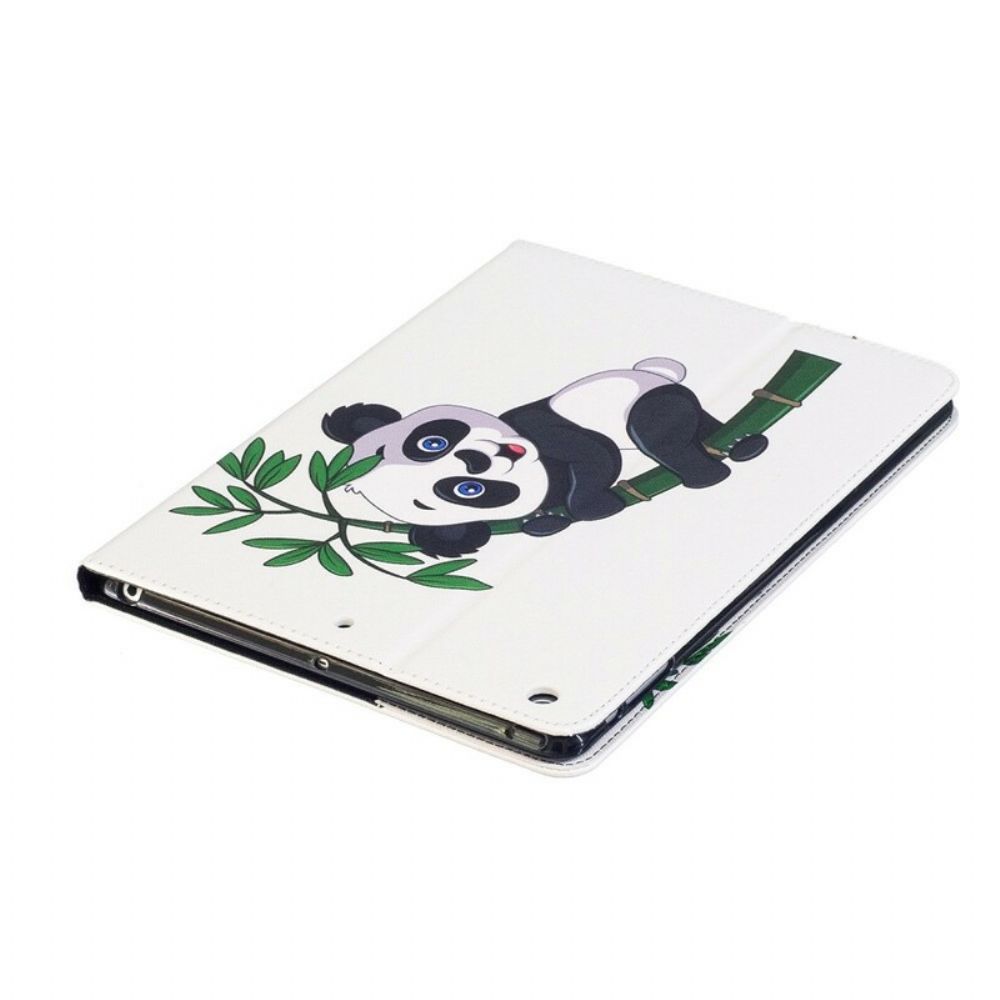 Leren Hoesje voor iPad Air Panda Op Bamboe