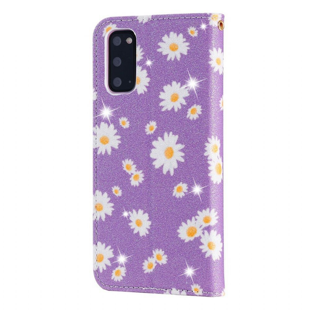 Bescherming Hoesje voor Samsung Galaxy S20 Folio-hoesje Madeliefjes