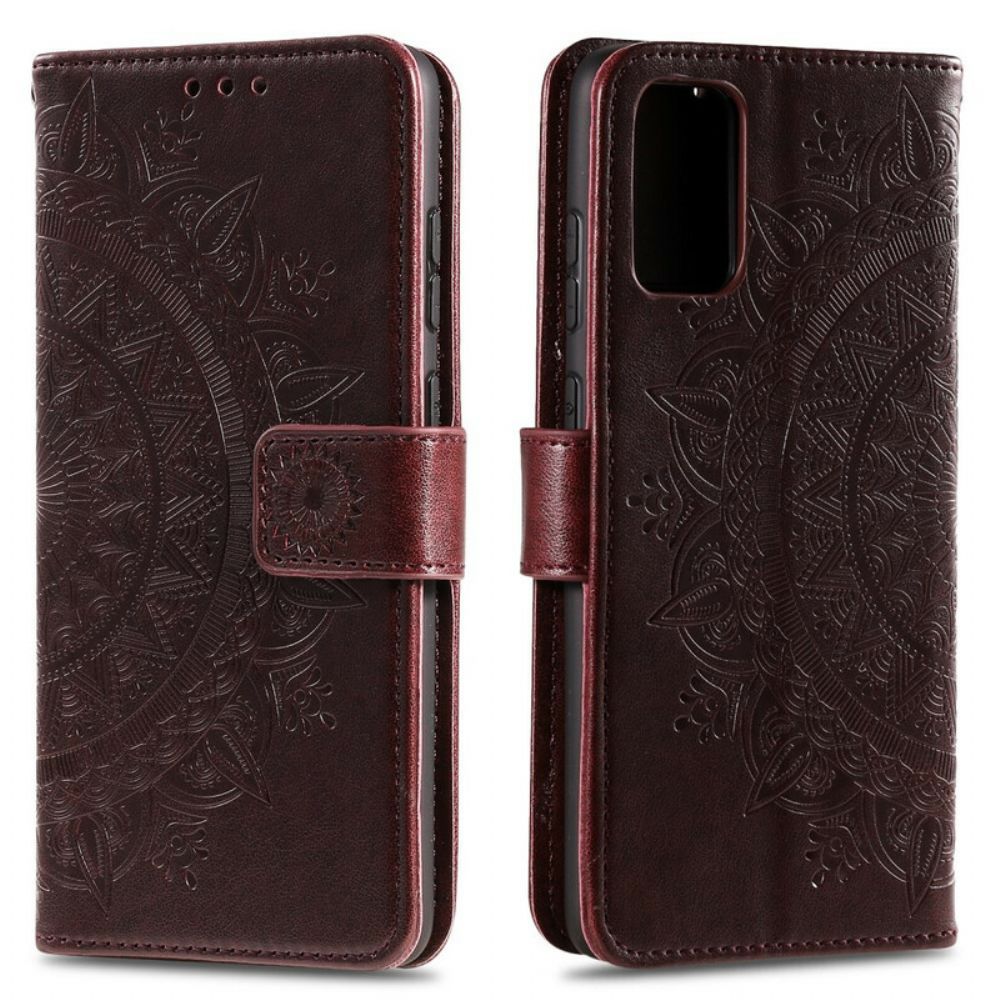 Flip Case voor Samsung Galaxy S20 Zon Mandala