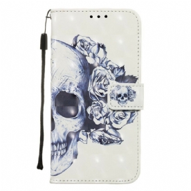 Folio-hoesje voor Samsung Galaxy S20 Bloemenschedel