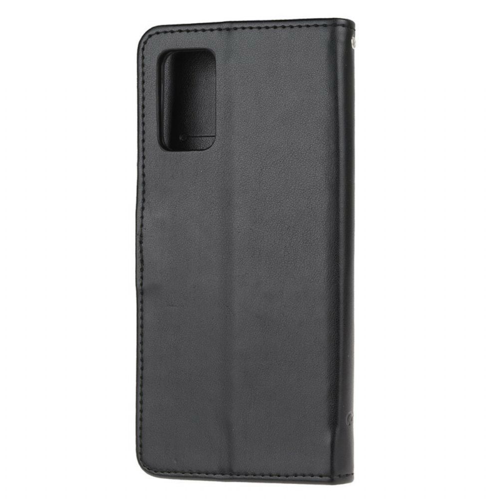 Folio-hoesje voor Samsung Galaxy S20 Met Ketting Discretieband Vlinders