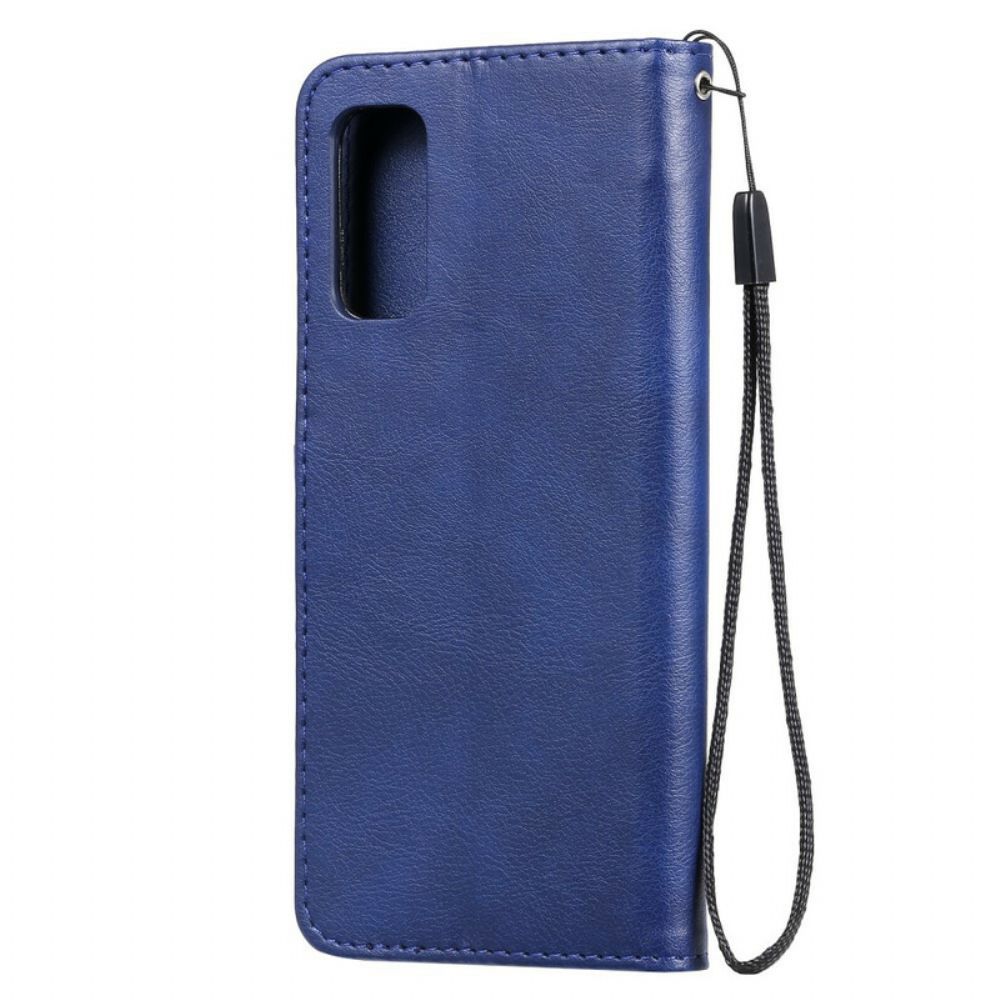 Folio-hoesje voor Samsung Galaxy S20 Met Ketting Kunstleer Band