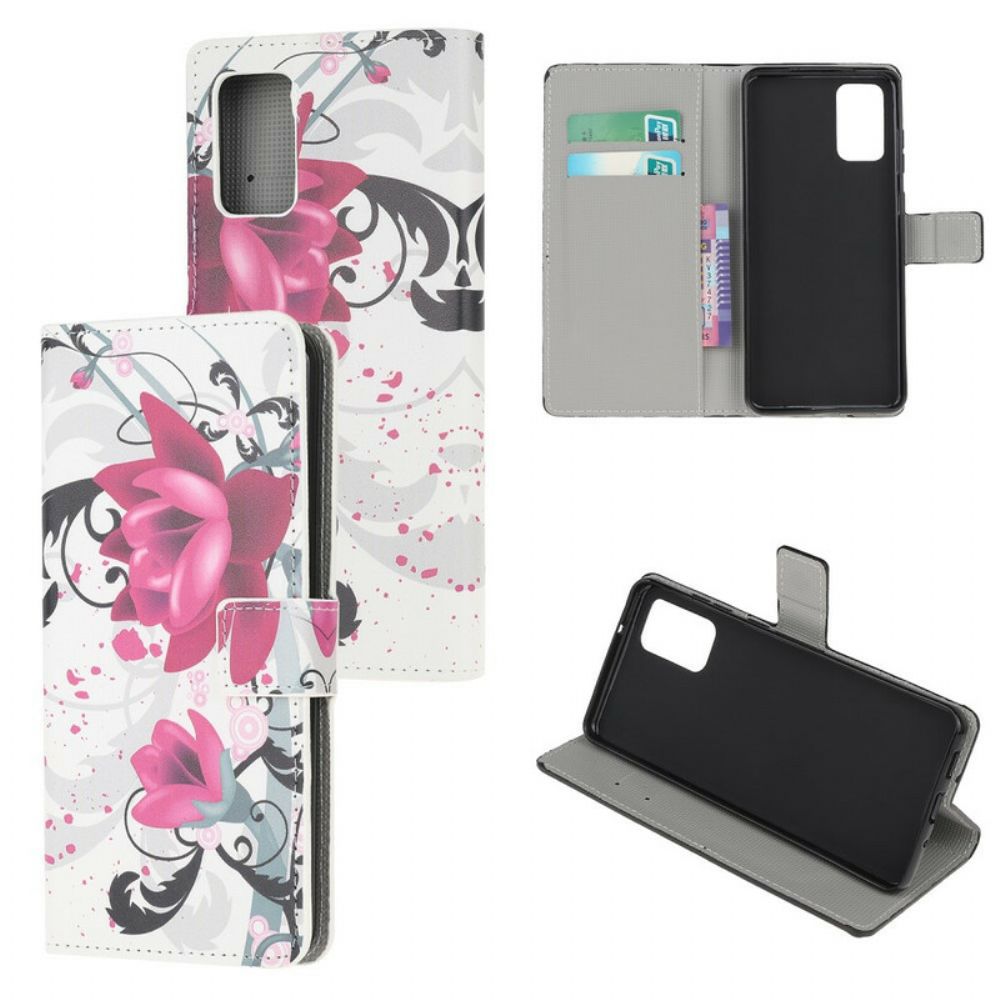 Folio-hoesje voor Samsung Galaxy S20 Tropische Bloemen