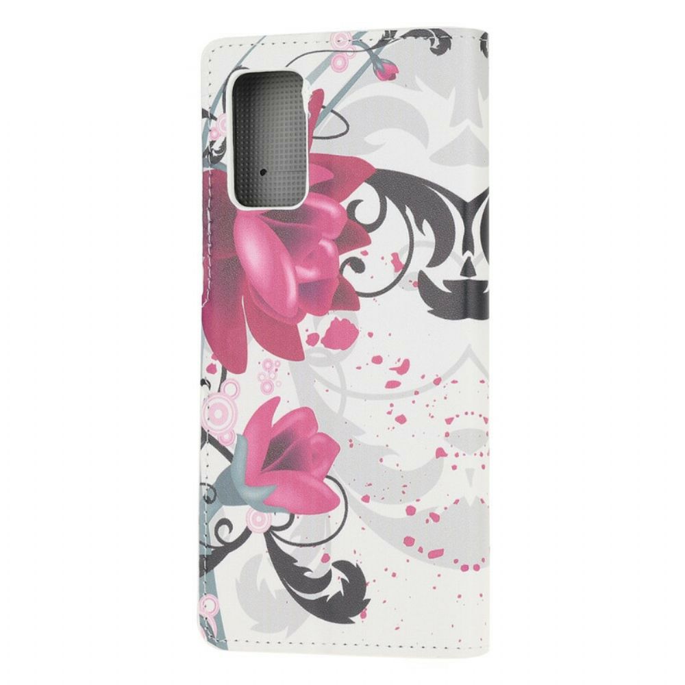 Folio-hoesje voor Samsung Galaxy S20 Tropische Bloemen