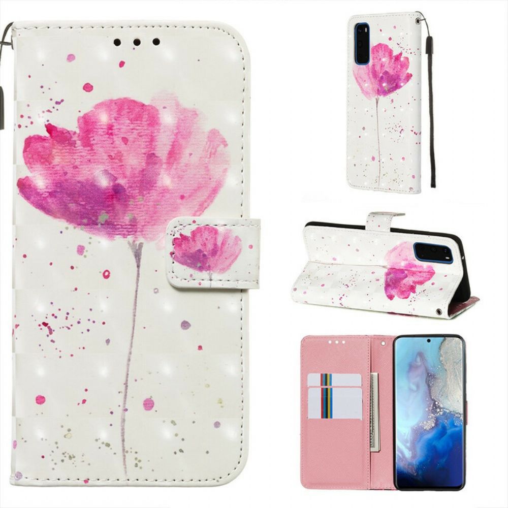 Hoesje Folio-hoesje voor Samsung Galaxy S20 Aquarel Halster