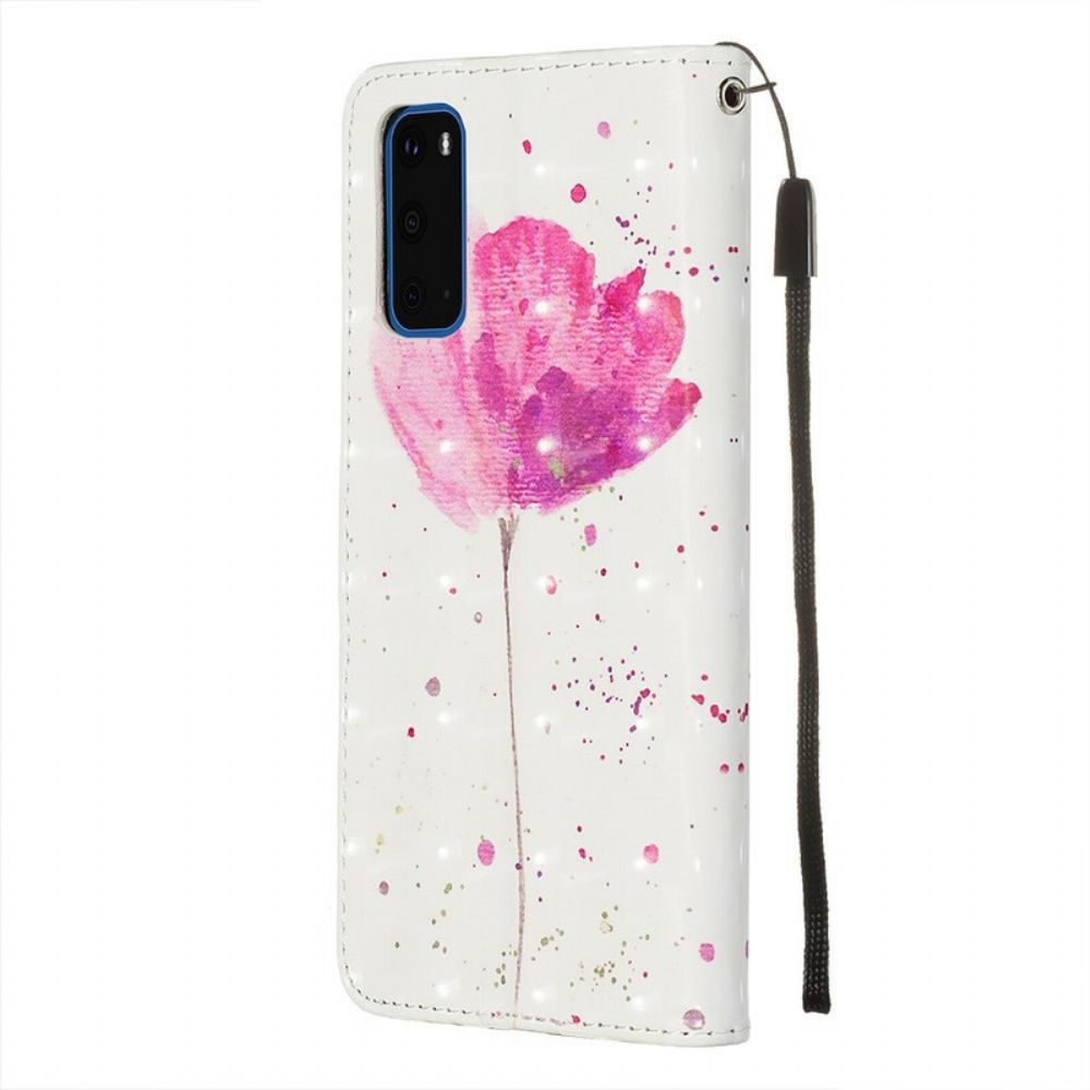 Hoesje Folio-hoesje voor Samsung Galaxy S20 Aquarel Halster