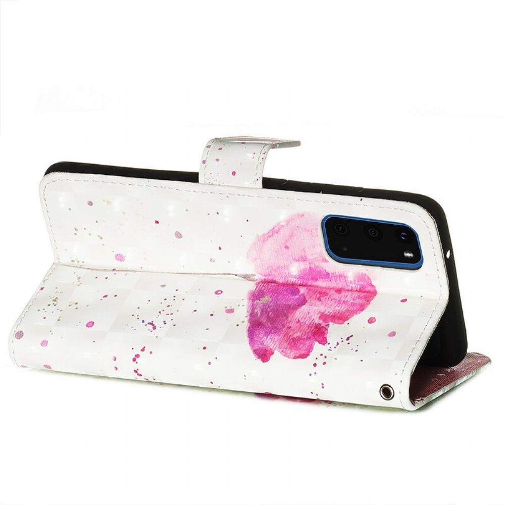 Hoesje Folio-hoesje voor Samsung Galaxy S20 Aquarel Halster