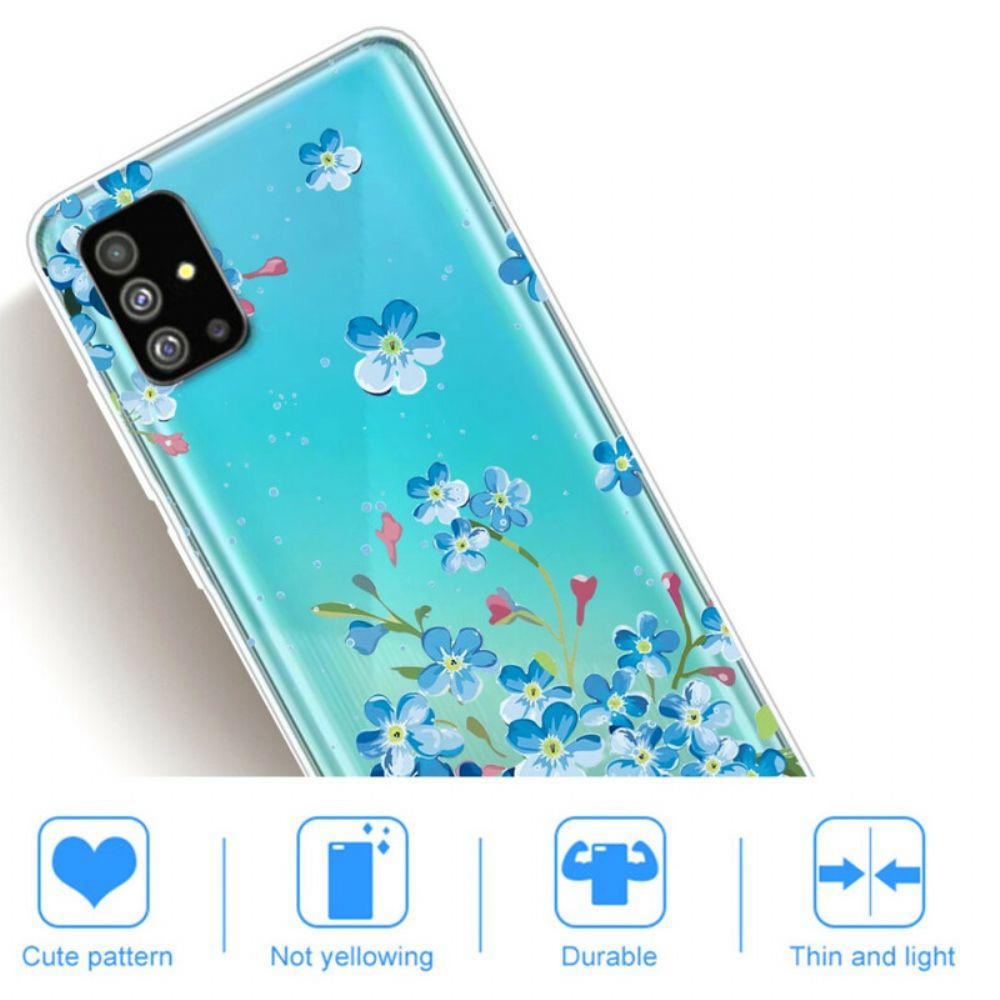 Hoesje voor Samsung Galaxy S20 Blauwe Bloemen