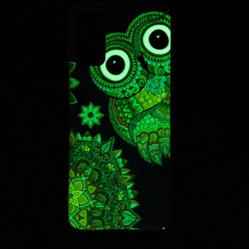 Hoesje voor Samsung Galaxy S20 Fluorescerende Mandala Uil