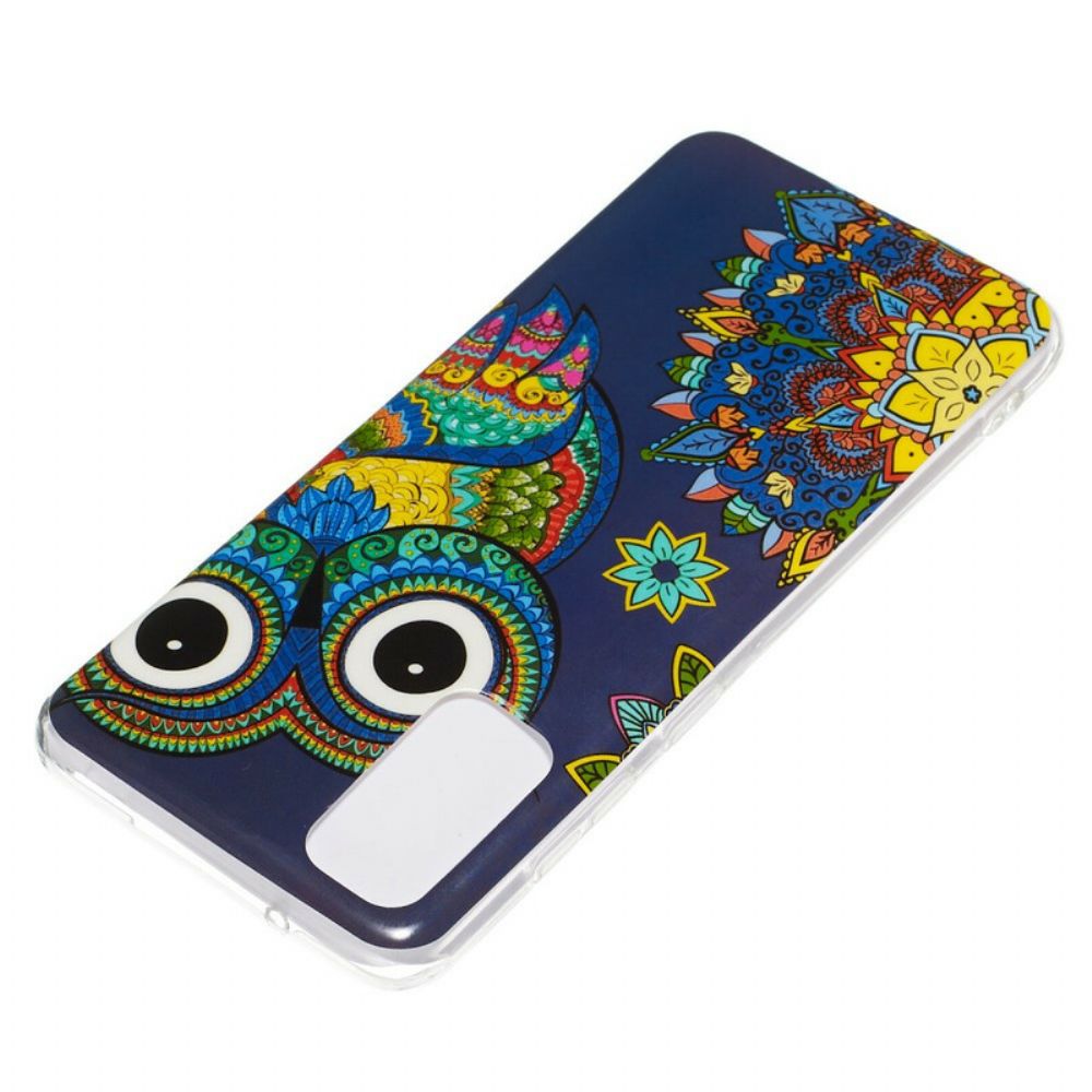 Hoesje voor Samsung Galaxy S20 Fluorescerende Mandala Uil