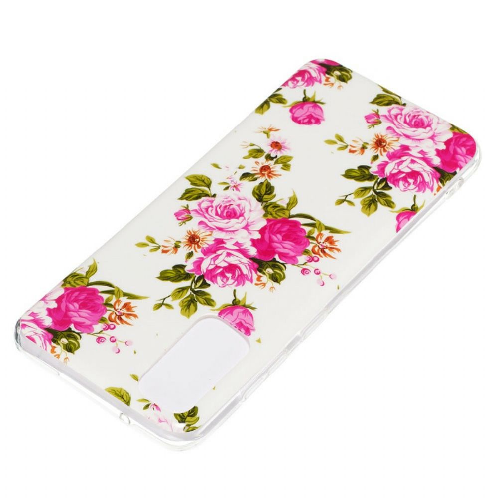 Hoesje voor Samsung Galaxy S20 Fluorescerende Vrijheidsbloemen