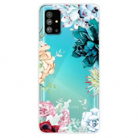 Hoesje voor Samsung Galaxy S20 Naadloze Aquarelbloemen