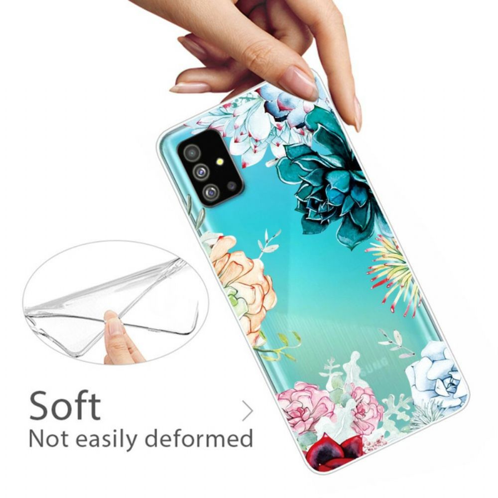 Hoesje voor Samsung Galaxy S20 Naadloze Aquarelbloemen