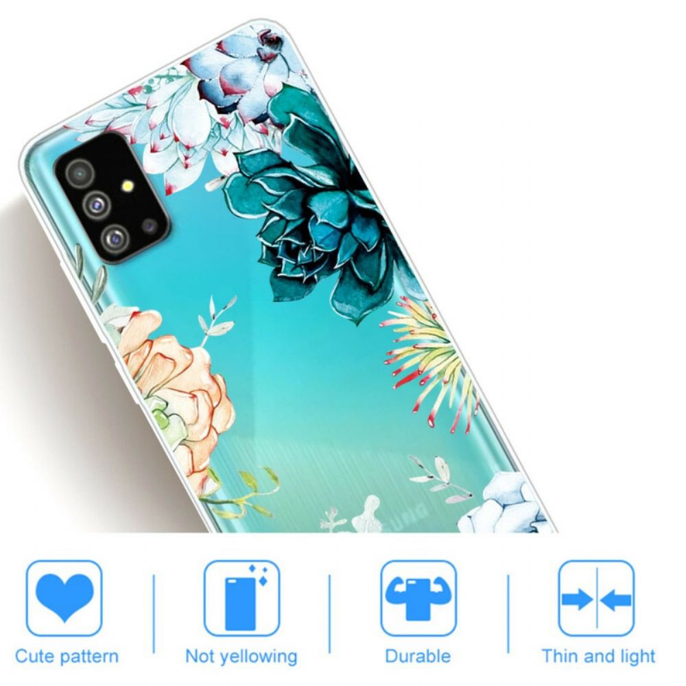 Hoesje voor Samsung Galaxy S20 Naadloze Aquarelbloemen