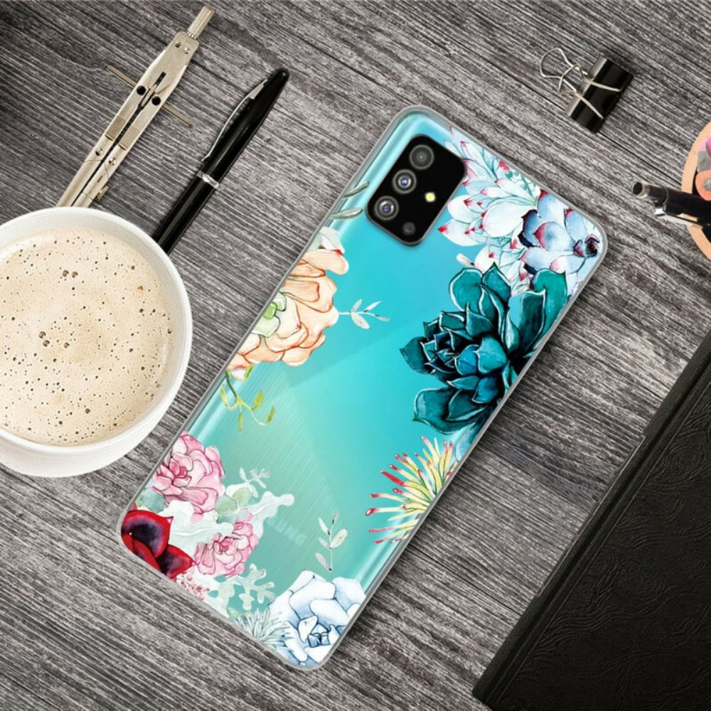 Hoesje voor Samsung Galaxy S20 Naadloze Aquarelbloemen