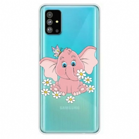 Hoesje voor Samsung Galaxy S20 Roze Olifant Transparant