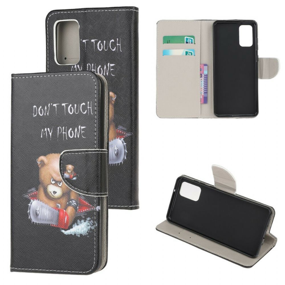 Leren Hoesje voor Samsung Galaxy S20 Gevaarlijke Beer