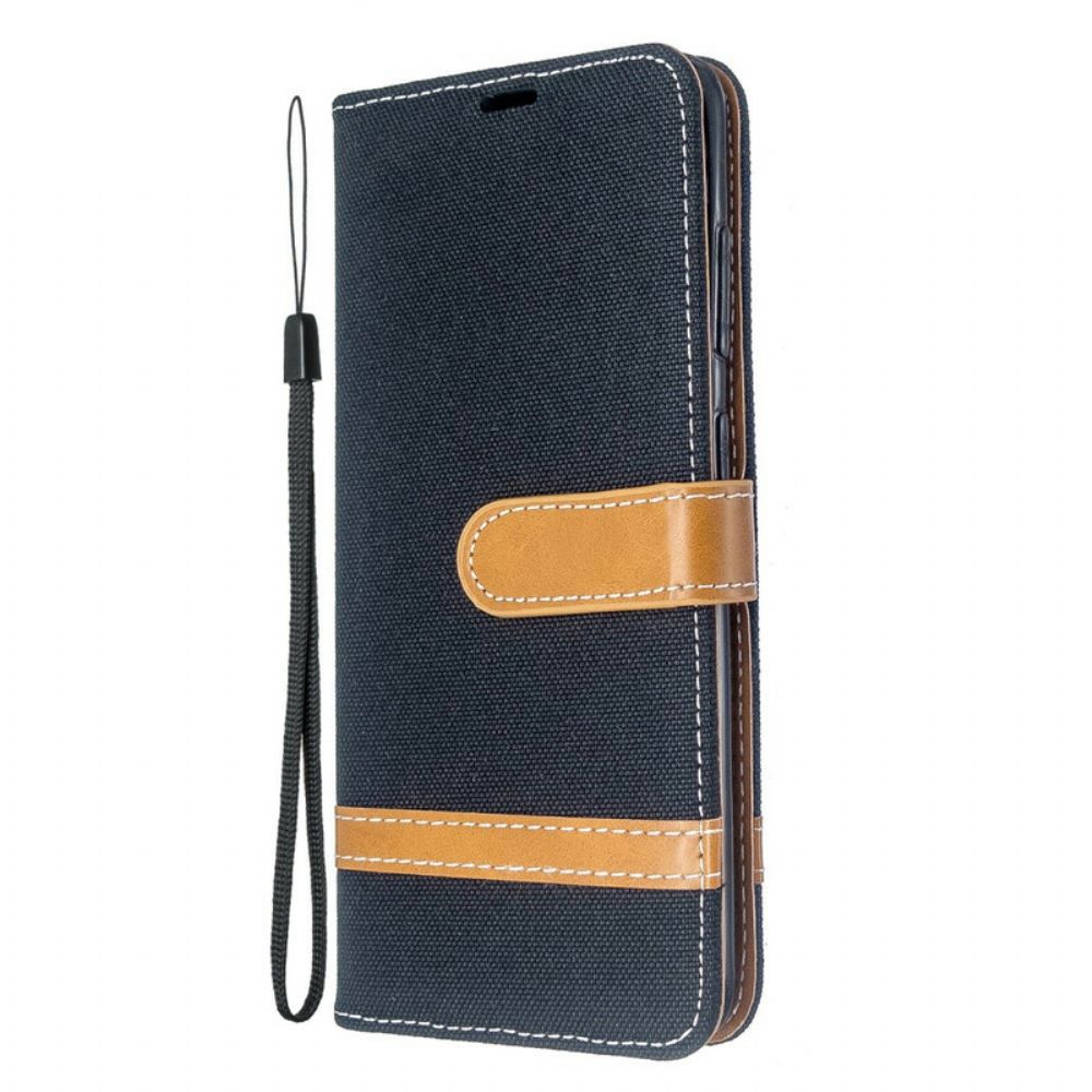 Leren Hoesje voor Samsung Galaxy S20 Met Ketting Band Met Stof En Leereffect