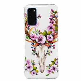 Telefoonhoesje voor Samsung Galaxy S20 Fluorescerende Bloem Eland