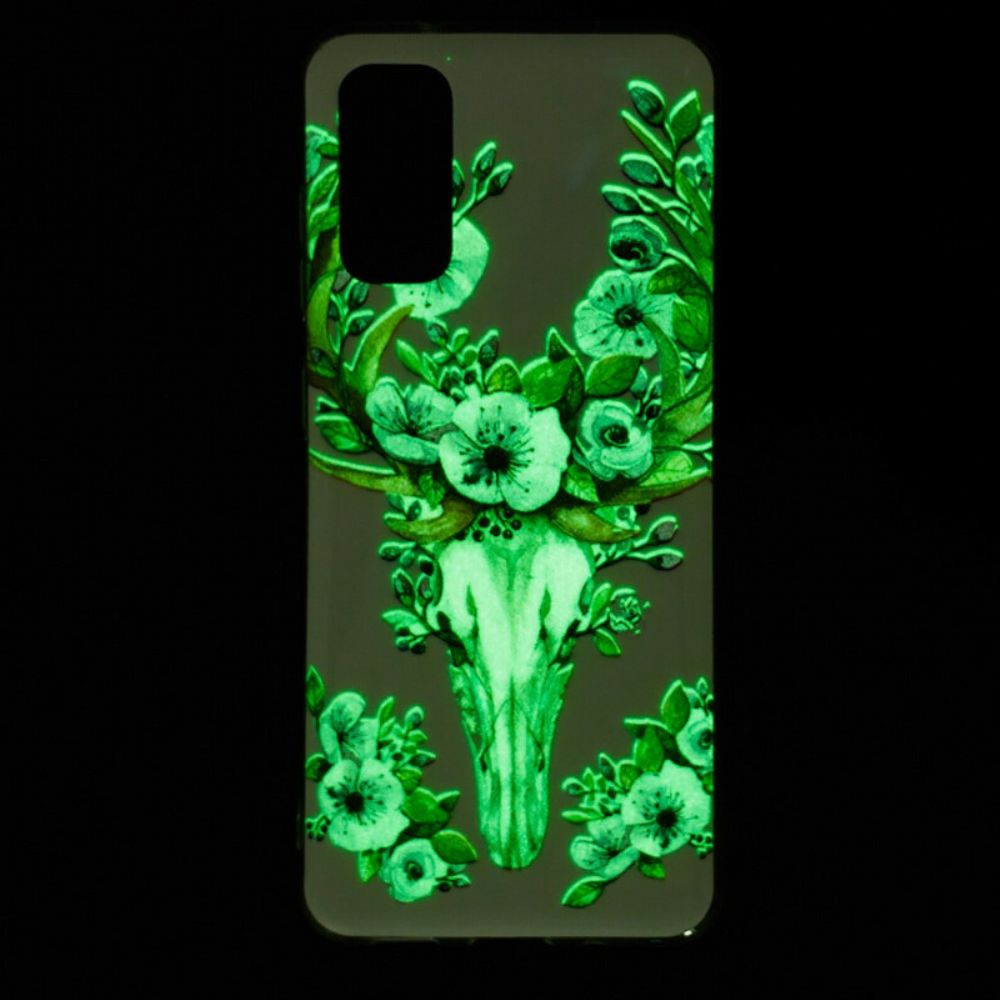 Telefoonhoesje voor Samsung Galaxy S20 Fluorescerende Bloem Eland