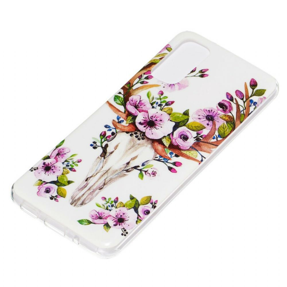 Telefoonhoesje voor Samsung Galaxy S20 Fluorescerende Bloem Eland