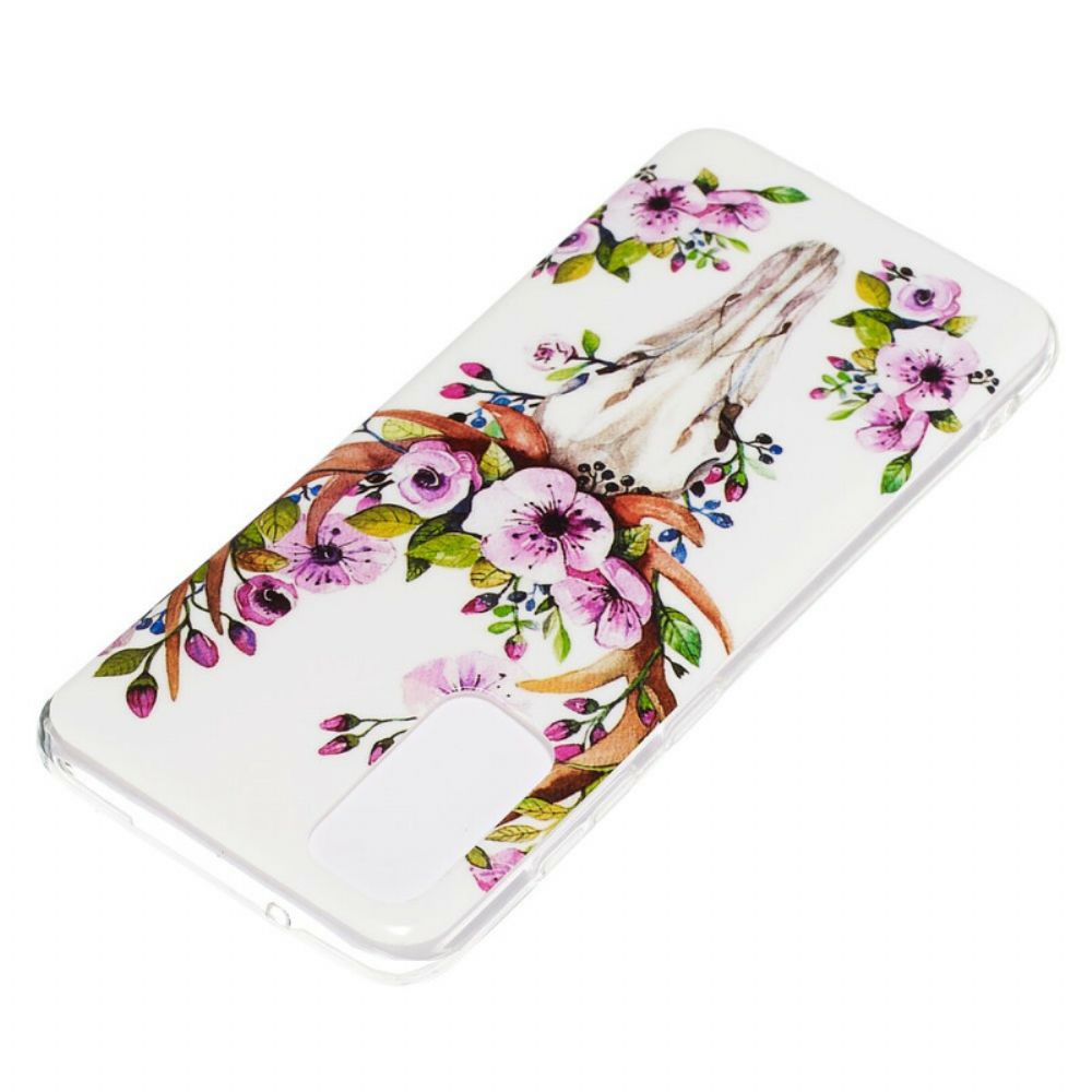 Telefoonhoesje voor Samsung Galaxy S20 Fluorescerende Bloem Eland