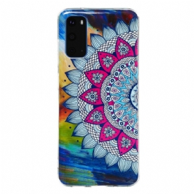 Telefoonhoesje voor Samsung Galaxy S20 Fluorescerende Kleurrijke Mandala