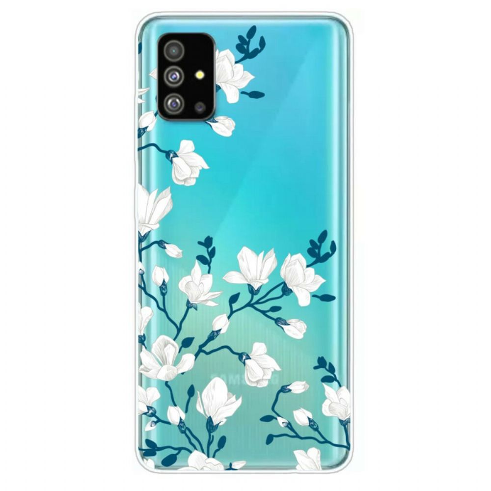 Telefoonhoesje voor Samsung Galaxy S20 Witte Bloemen