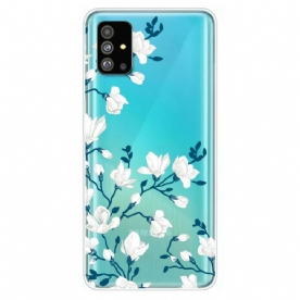 Telefoonhoesje voor Samsung Galaxy S20 Witte Bloemen