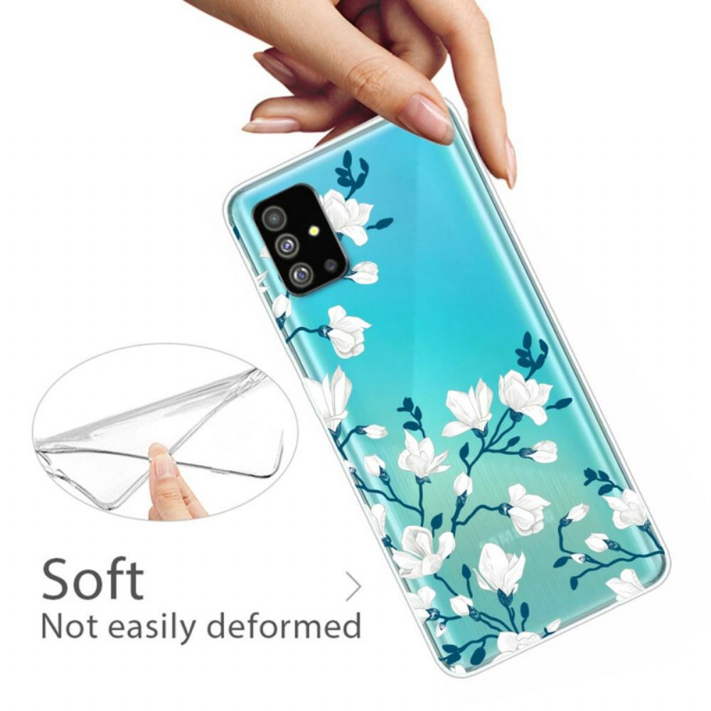 Telefoonhoesje voor Samsung Galaxy S20 Witte Bloemen