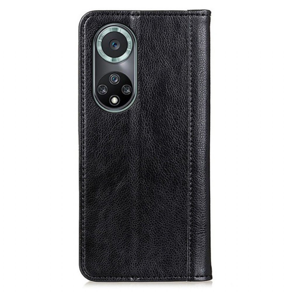 Bescherming Hoesje voor Huawei Nova 9 Pro / Honor 50 Pro Folio-hoesje Elegance Split Litchi Leer