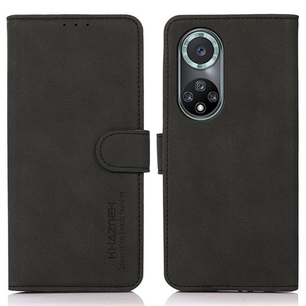 Flip Case voor Huawei Nova 9 Pro / Honor 50 Pro Khazneh Mode Leereffect