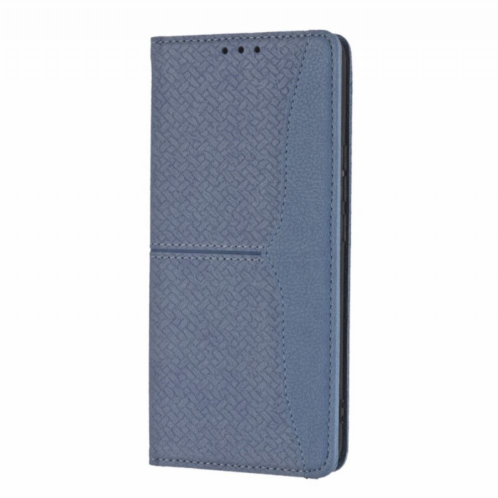 Folio-hoesje voor Huawei Nova 9 Pro / Honor 50 Pro Met Ketting Geweven Lederen Bandstijl