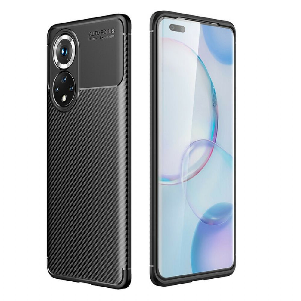 Hoesje voor Huawei Nova 9 Pro / Honor 50 Pro Flexibele Koolstofvezeltextuur