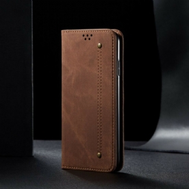 Bescherming Hoesje voor iPhone 8 Plus / 7 Plus Folio-hoesje Imitatieleer Jeanstextuur