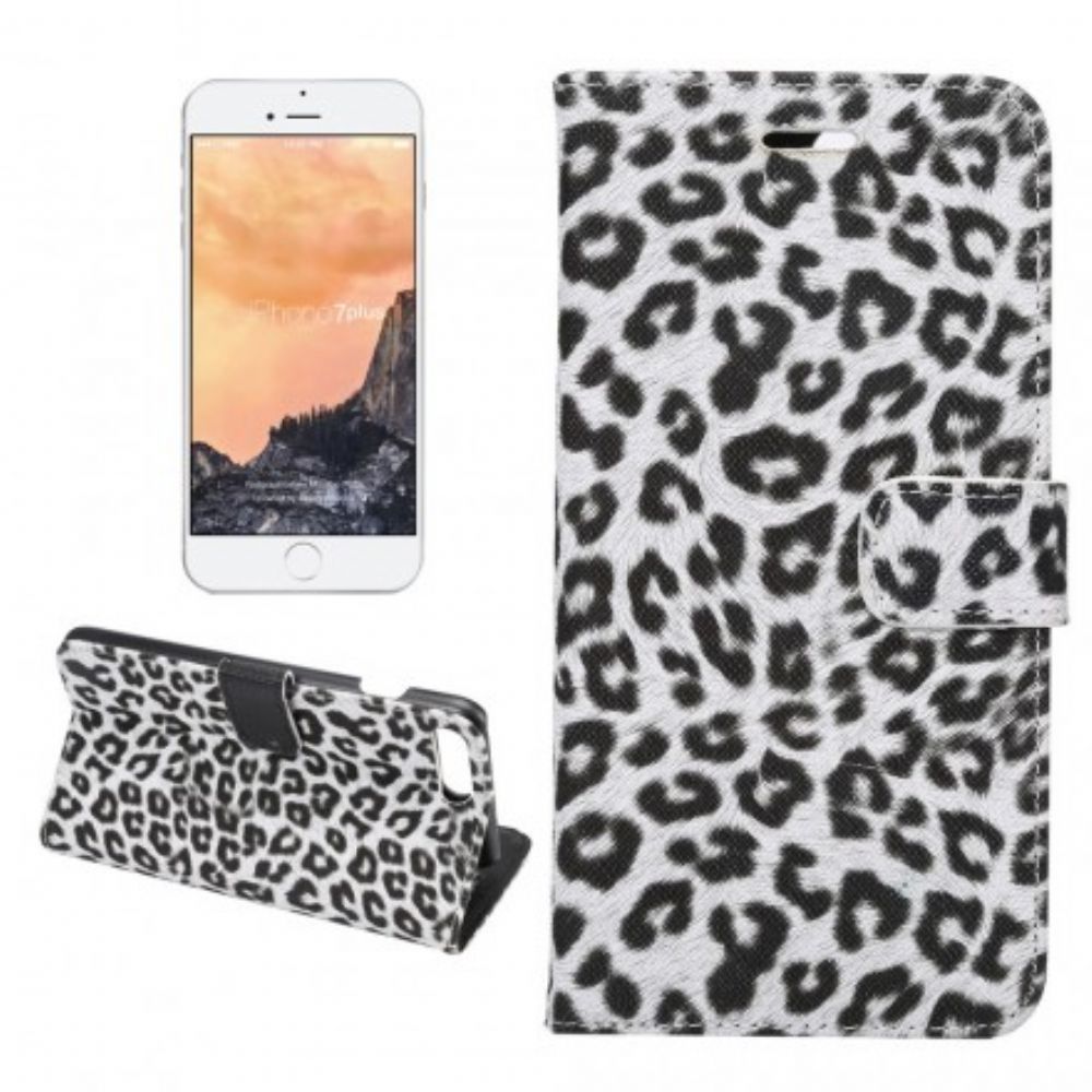 Flip Case voor iPhone 8 Plus / 7 Plus Luipaard