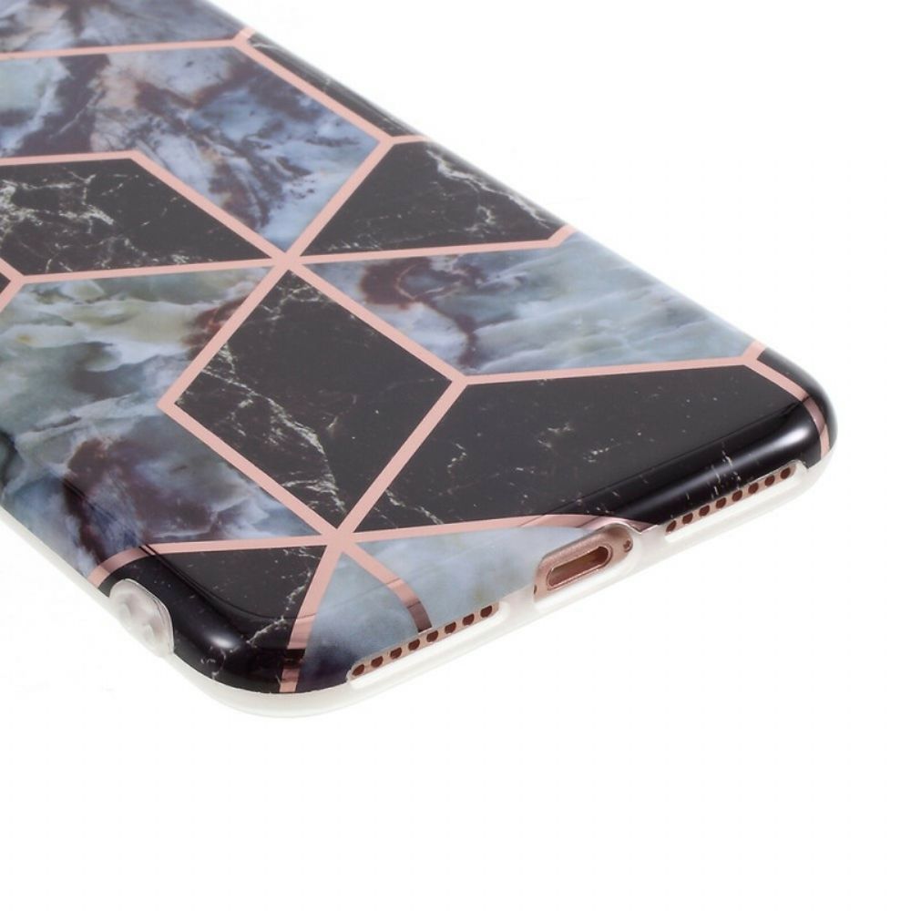 Hoesje voor iPhone 8 Plus / 7 Plus Gekleurd Geometrie Marmer