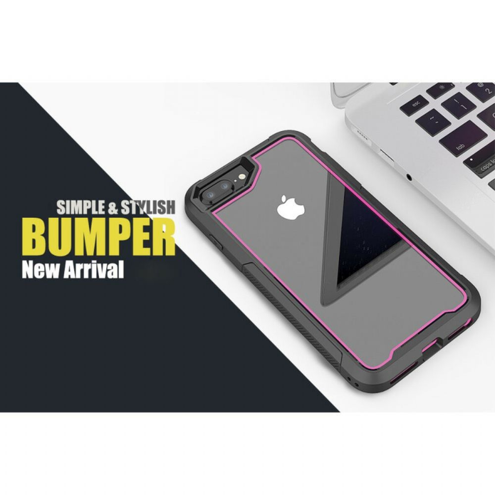 Hoesje voor iPhone 8 Plus / 7 Plus Hybride Heldere Bumperranden