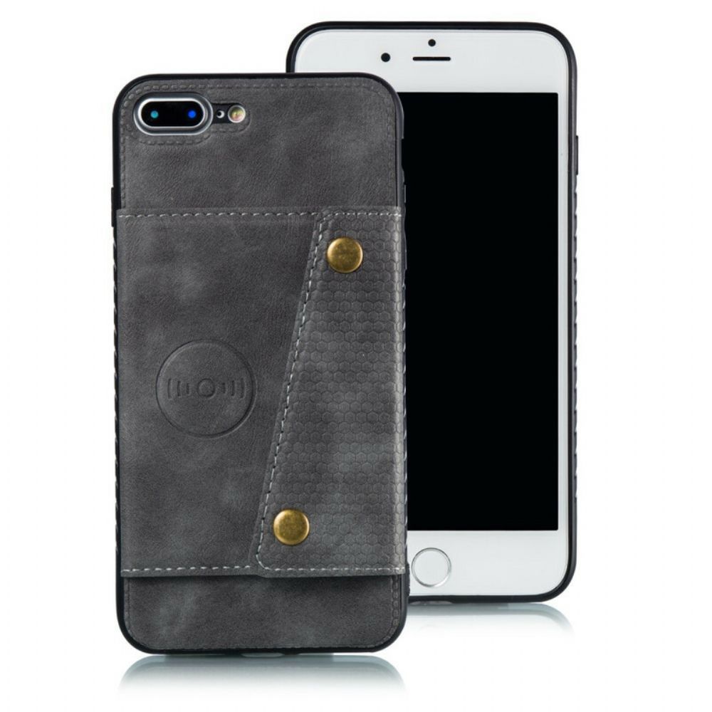 Hoesje voor iPhone 8 Plus / 7 Plus Portemonnee Leren Snap Portemonnee