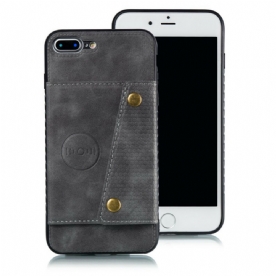 Hoesje voor iPhone 8 Plus / 7 Plus Portemonnee Leren Snap Portemonnee