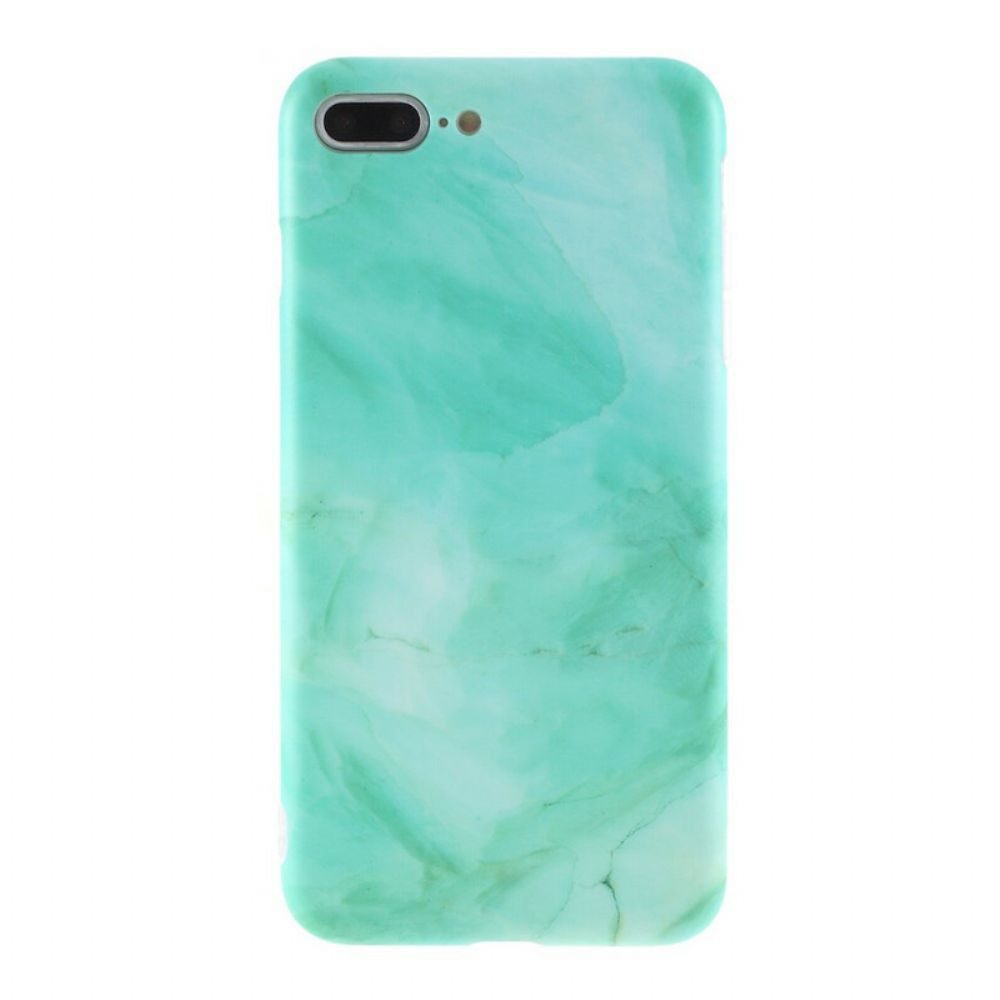 Hoesje voor iPhone 8 Plus / 7 Plus Silicone Met Marmereffect