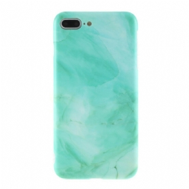 Hoesje voor iPhone 8 Plus / 7 Plus Silicone Met Marmereffect