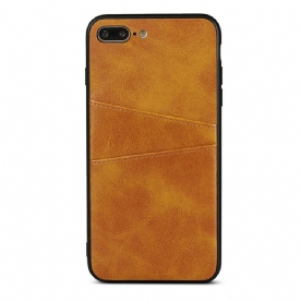 Telefoonhoesje voor iPhone 8 Plus / 7 Plus Monochroom Dubbele Kaarthouder