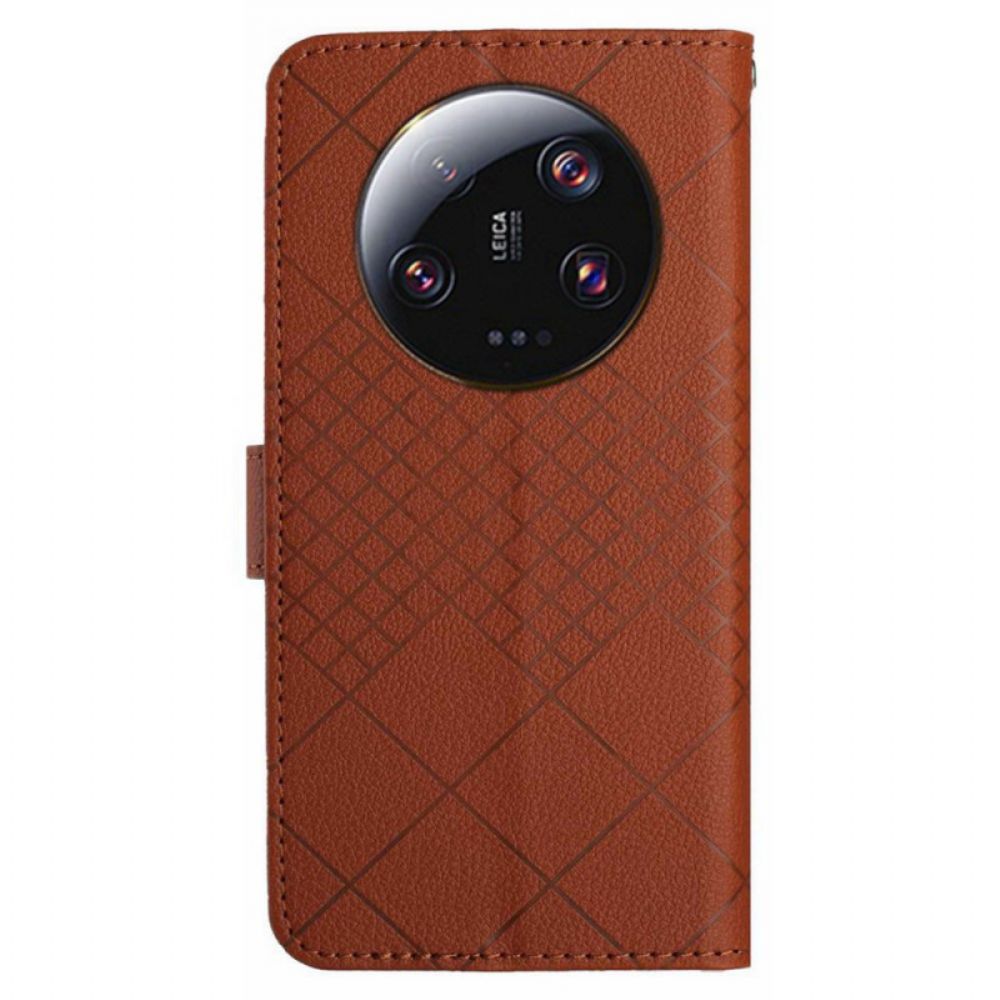 Folio-hoesje Xiaomi 14 Ultra Telefoonhoesje Bandpatroon