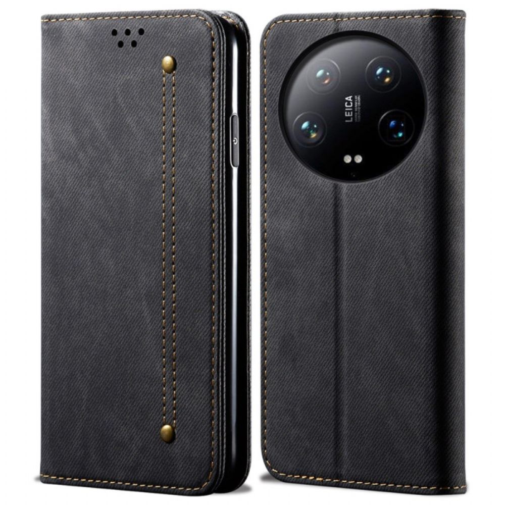 Folio-hoesje Xiaomi 14 Ultra Telefoonhoesje Stof