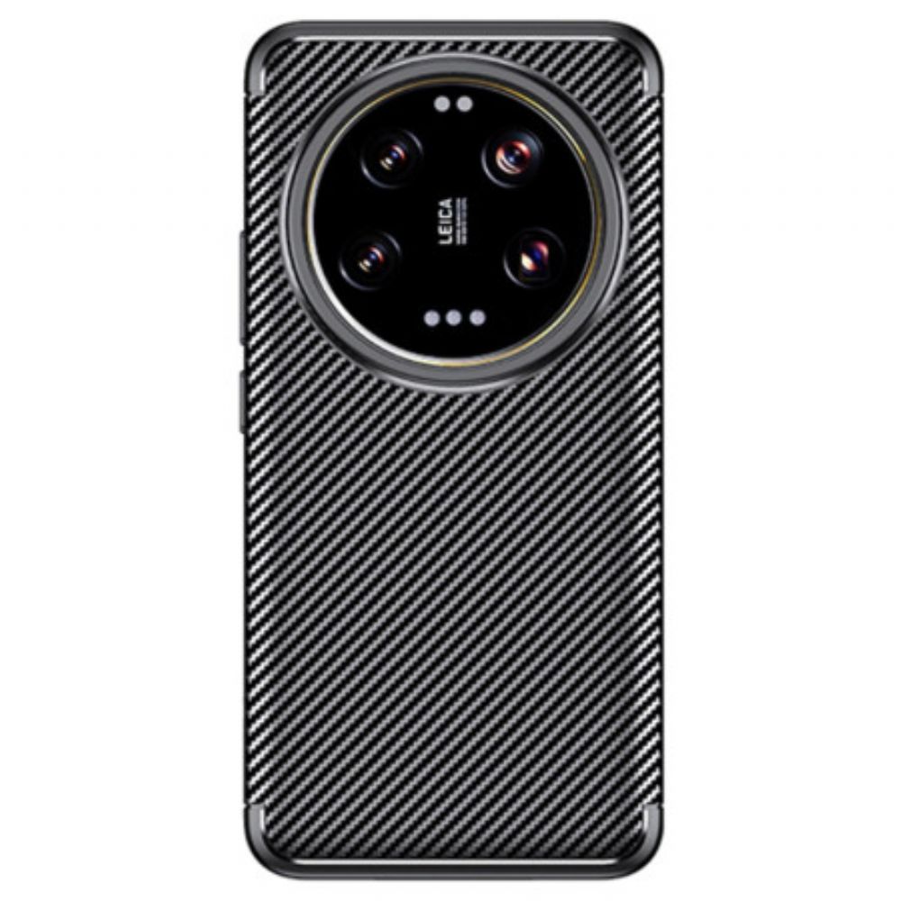 Hoesje Xiaomi 14 Ultra Flexibele Koolstofvezel Bescherming Hoesje