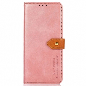 Leren Hoesje Voor Xiaomi 14 Ultra Gouden Sluiting Khazneh